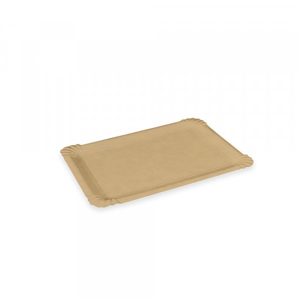 250 Stk. Bio Pappteller braun 10 x 16 cm mit Fettbarriere